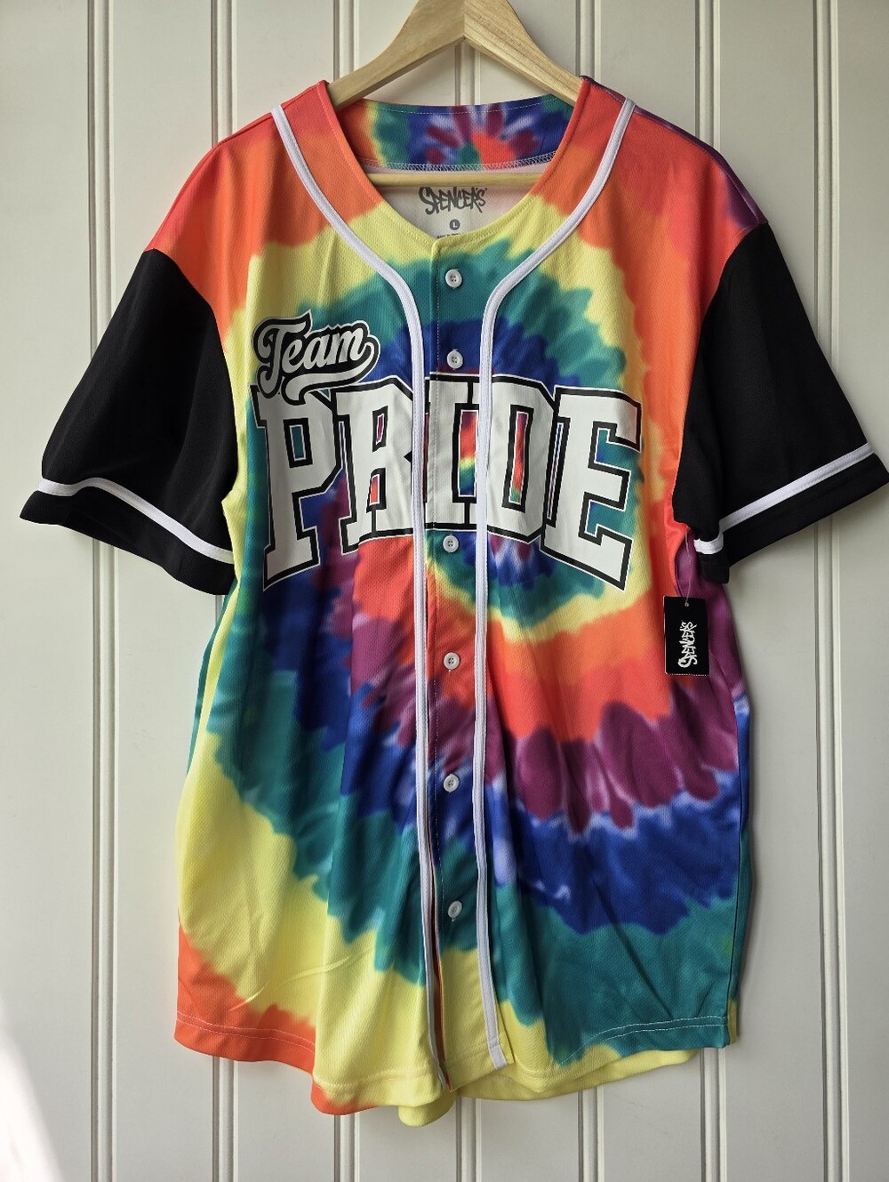 Spencers Team Pride Tie Dye LGBTQ Colorful Unisex Jersey Large